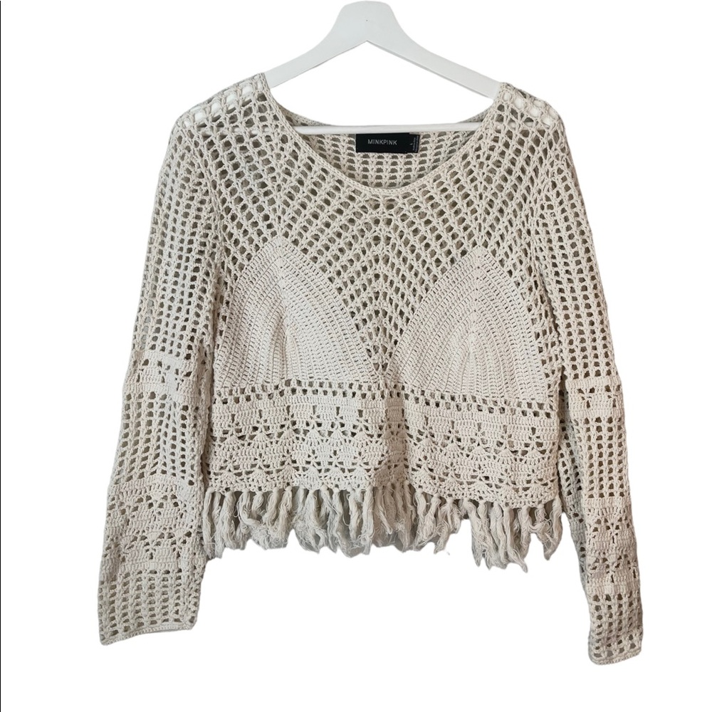 MinkPink Crochet Top